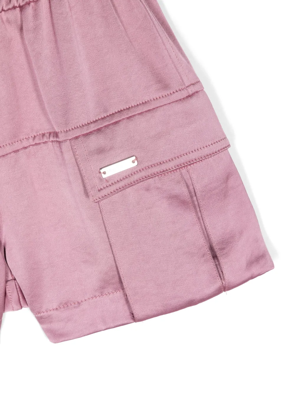 Monnalisa Satijnen straight shorts Roze