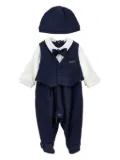 Monnalisa waistcoat bow-tie playsuit set (set of two) - 0156 BLUE