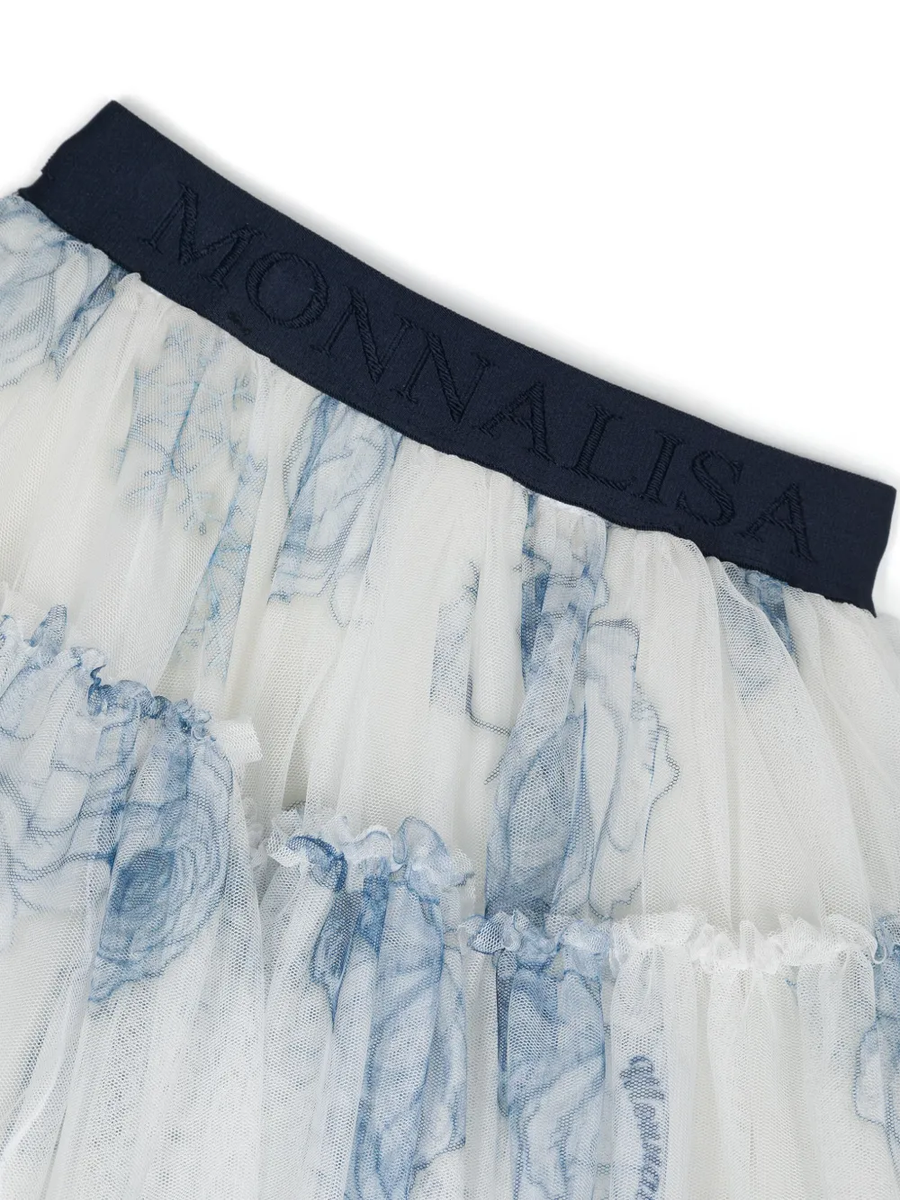 Monnalisa Tulen tutu met bloemenprint Wit