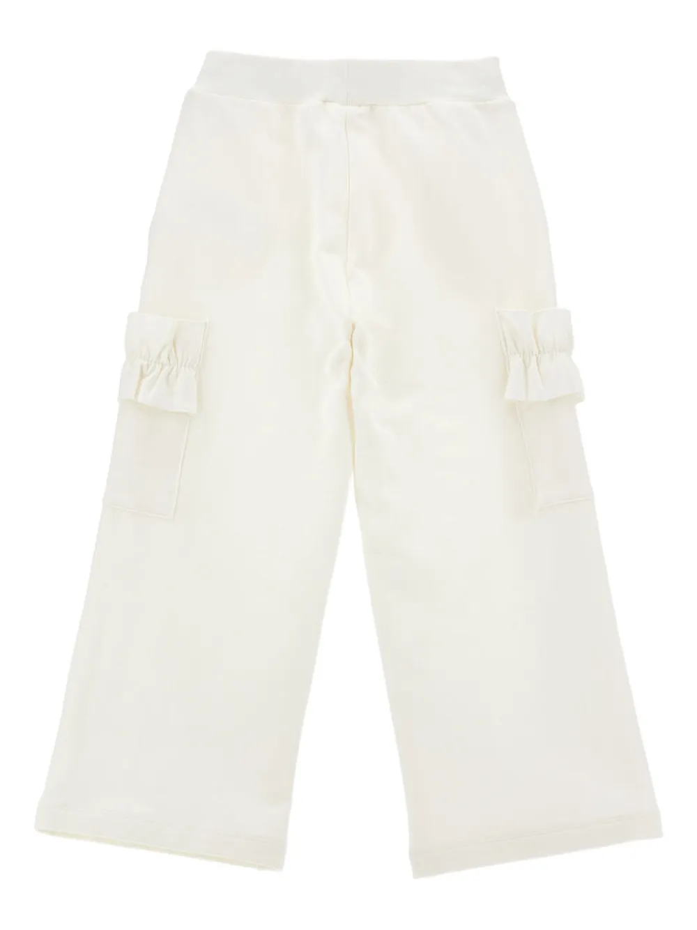 Monnalisa Fleece Trousers With Ruffles In Neutral