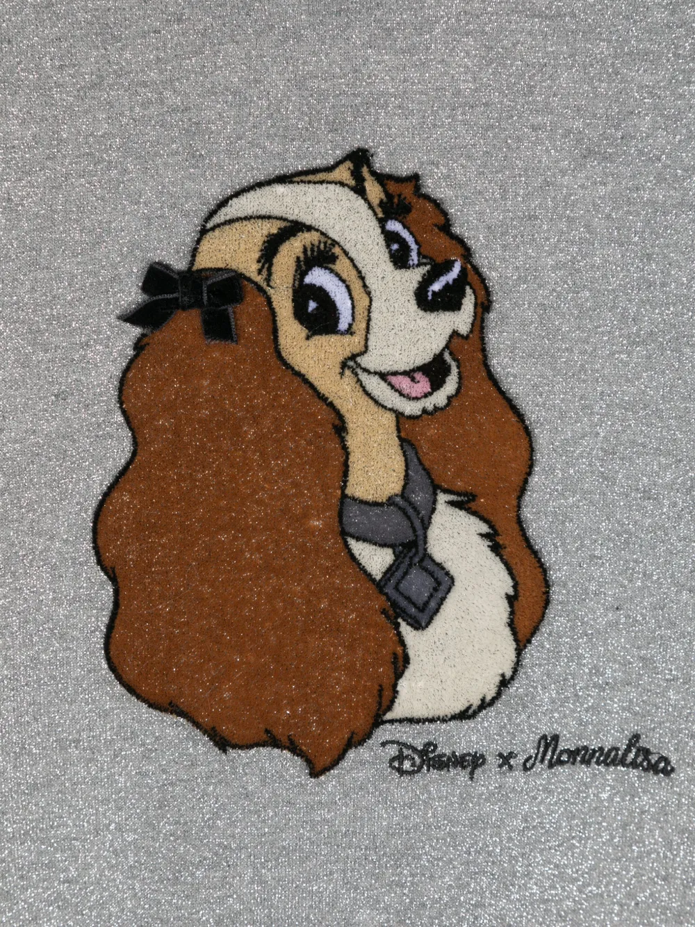 MONNALISA X DISNEY LADY & THE TRAMP LUREX HOODIE