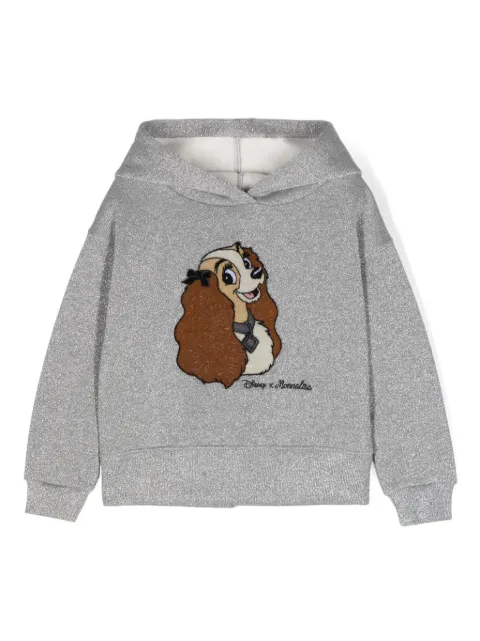 Monnalisa x Disney Lady & The Tramp lurex hoodie