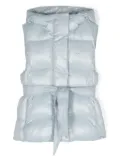 Monnalisa logo-lettering padded gilet - Blue