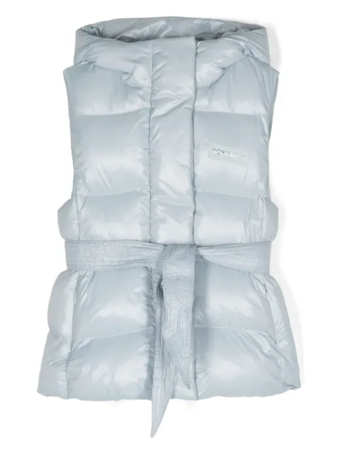 Monnalisa logo-lettering padded gilet