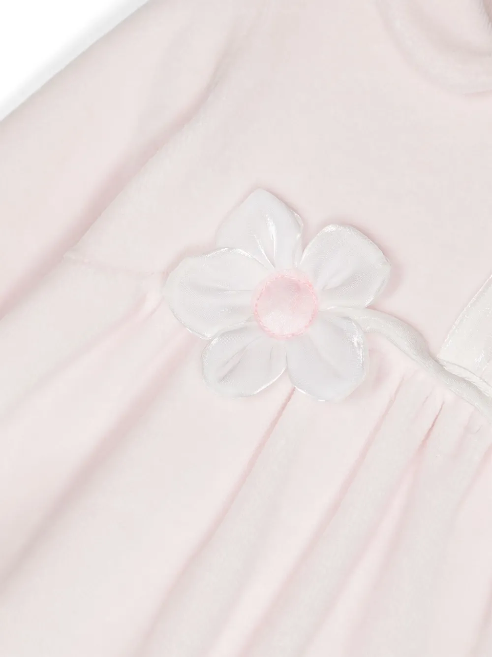 Monnalisa Badstof pyjama met bloemenpatch Roze