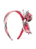 Monnalisa plaid hair band - Red