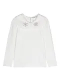 Monnalisa bib-collar T-shirt - White