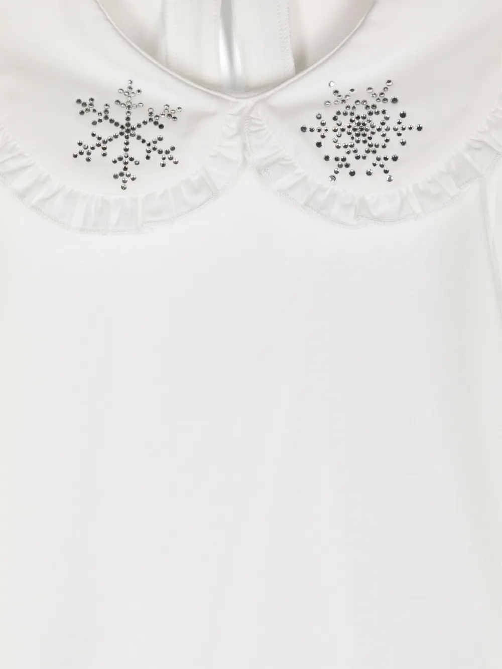Monnalisa T-shirt met slabbetje kraag Wit
