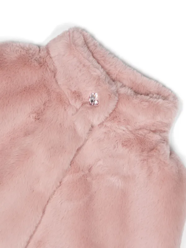 Monnalisa faux-fur Short Cape Pink FARFETCH GE