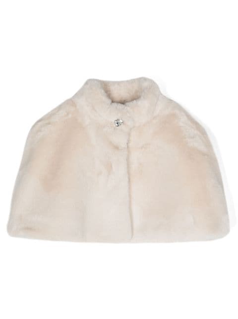 Monnalisa faux-fur short cape