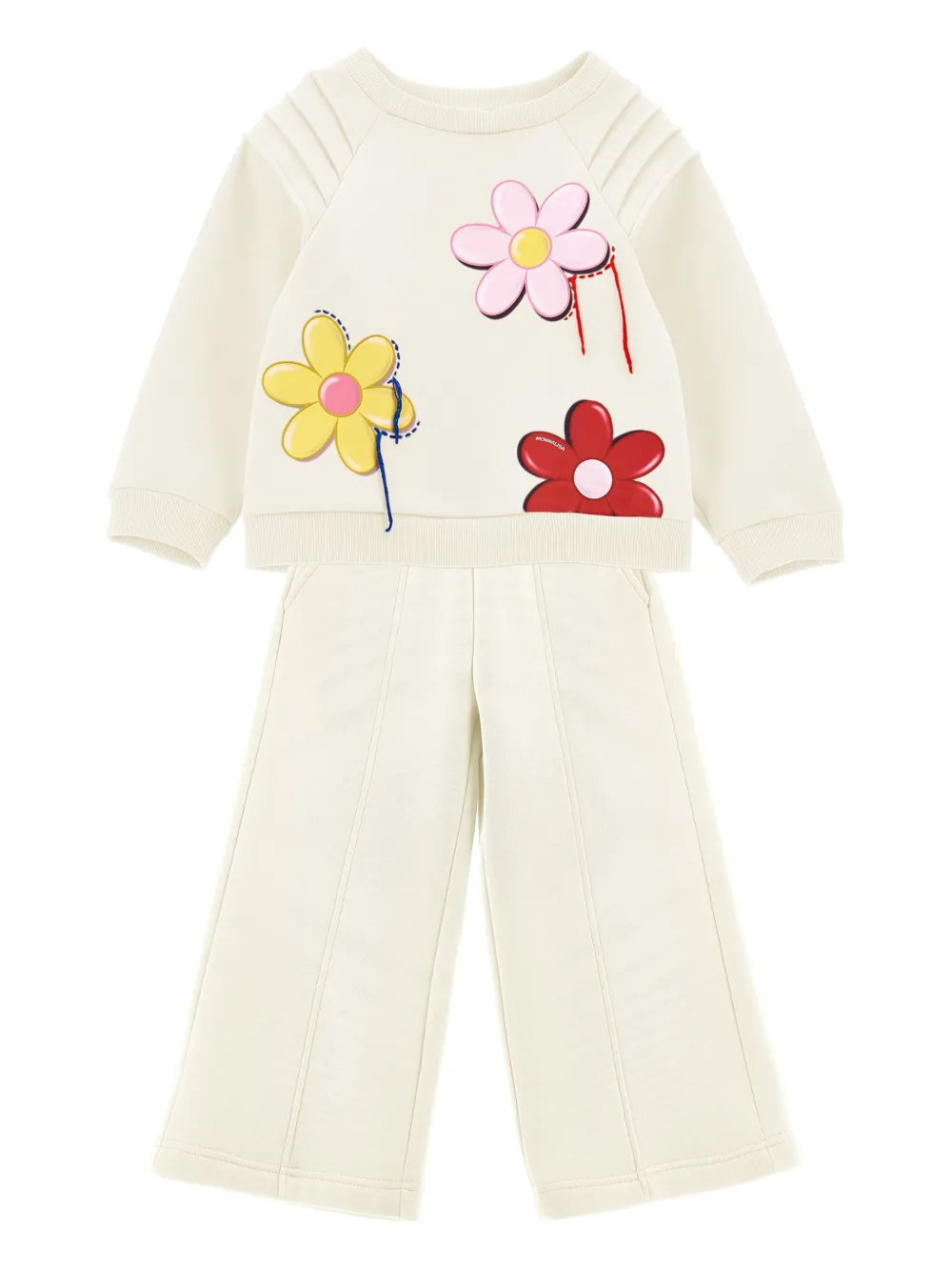 Monnalisa floral-print tracksuit set | Neutrals | Image 1