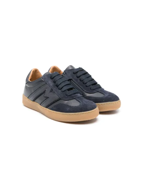 Monnalisa logo-appliqué suede sneakers