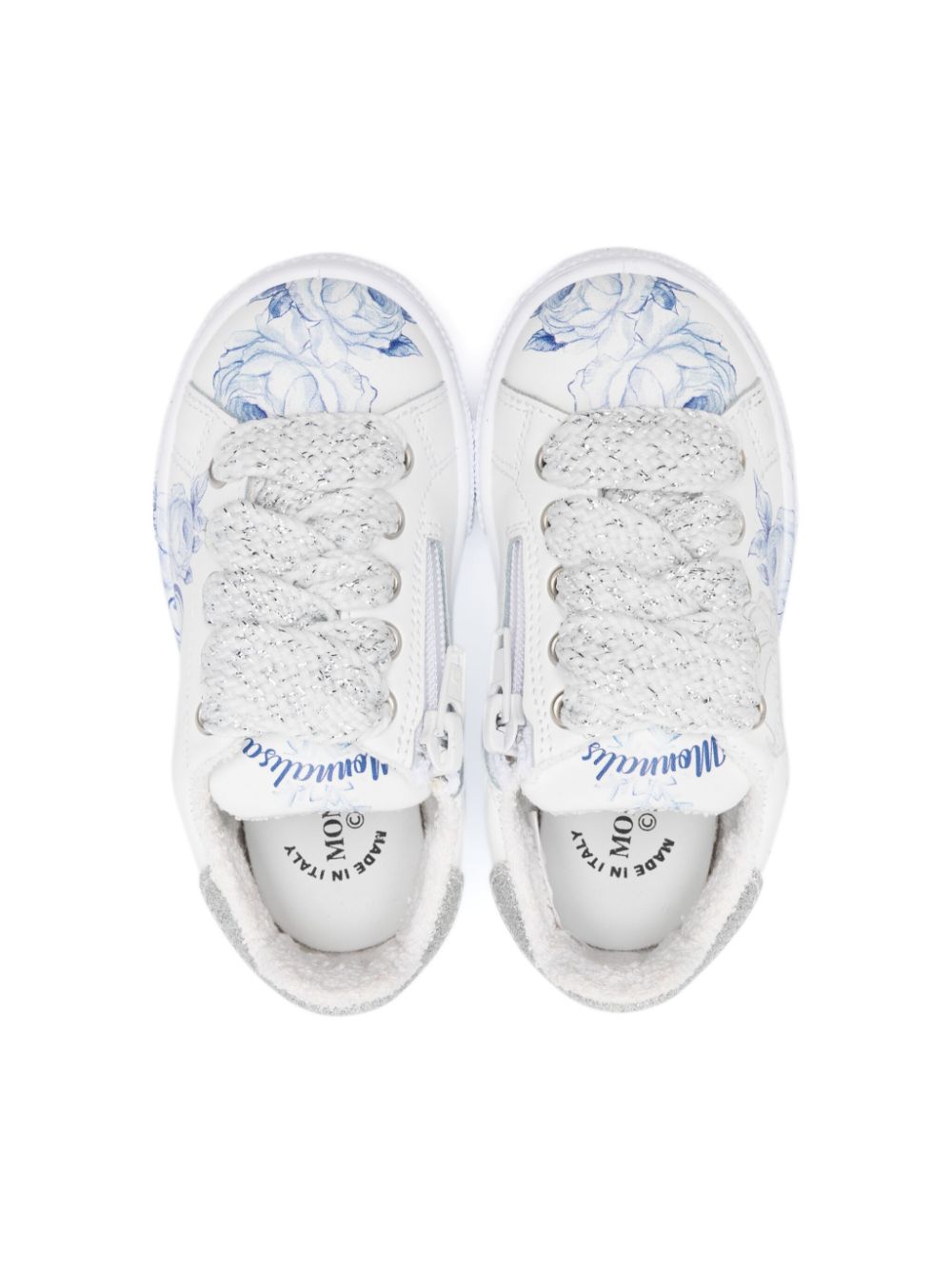 Monnalisa Frozen leather sneakers White