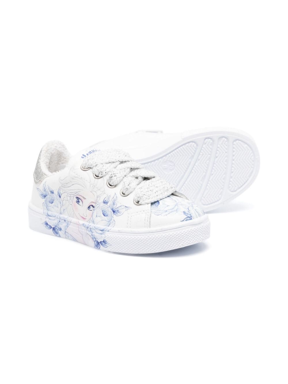 Monnalisa Frozen leren sneakers - Wit