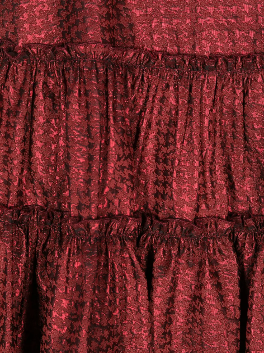 Monnalisa Jurk met pied-de-poule print Rood