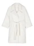 Monnalisa crystal-embellished coat - White