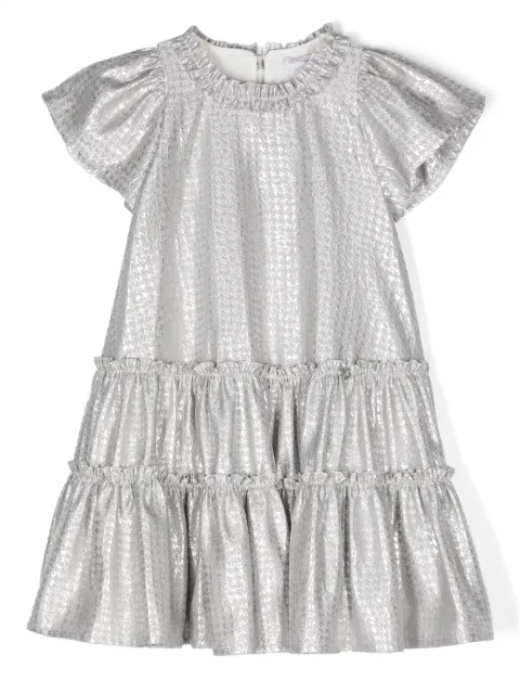 Monnalisa patterned-jacquard dress