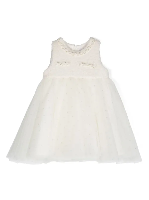 Monnalisa ポルカドット チュールワンピース | ホワイト | FARFETCH JP