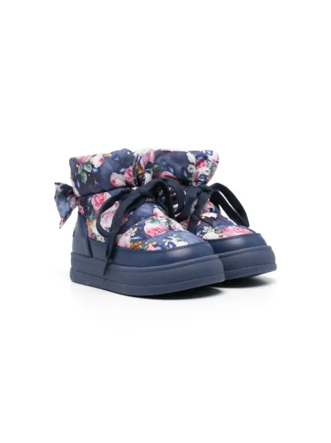 Monnalisa floral-print snow boots