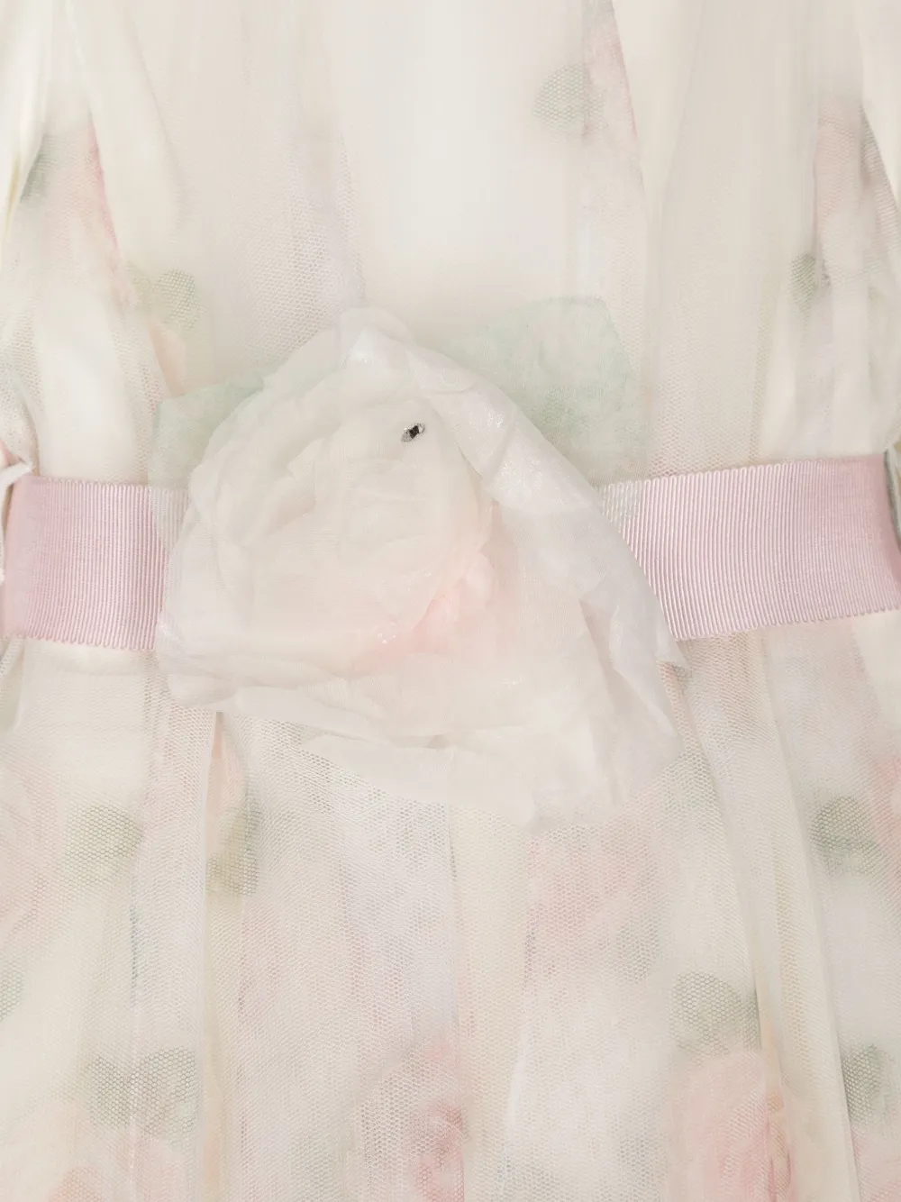 Monnalisa Tulen jurk Beige