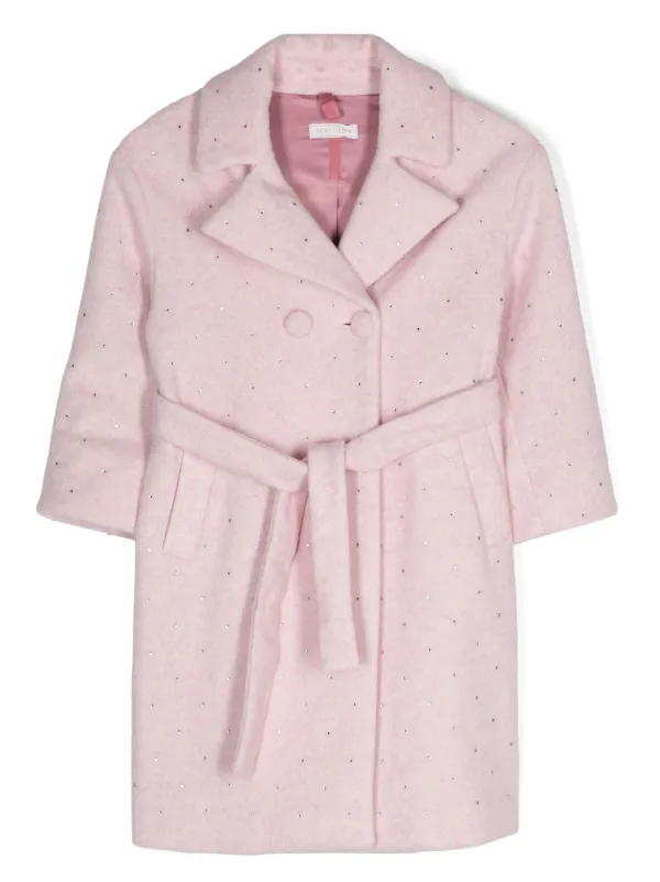 Monnalisa pink coat on sale