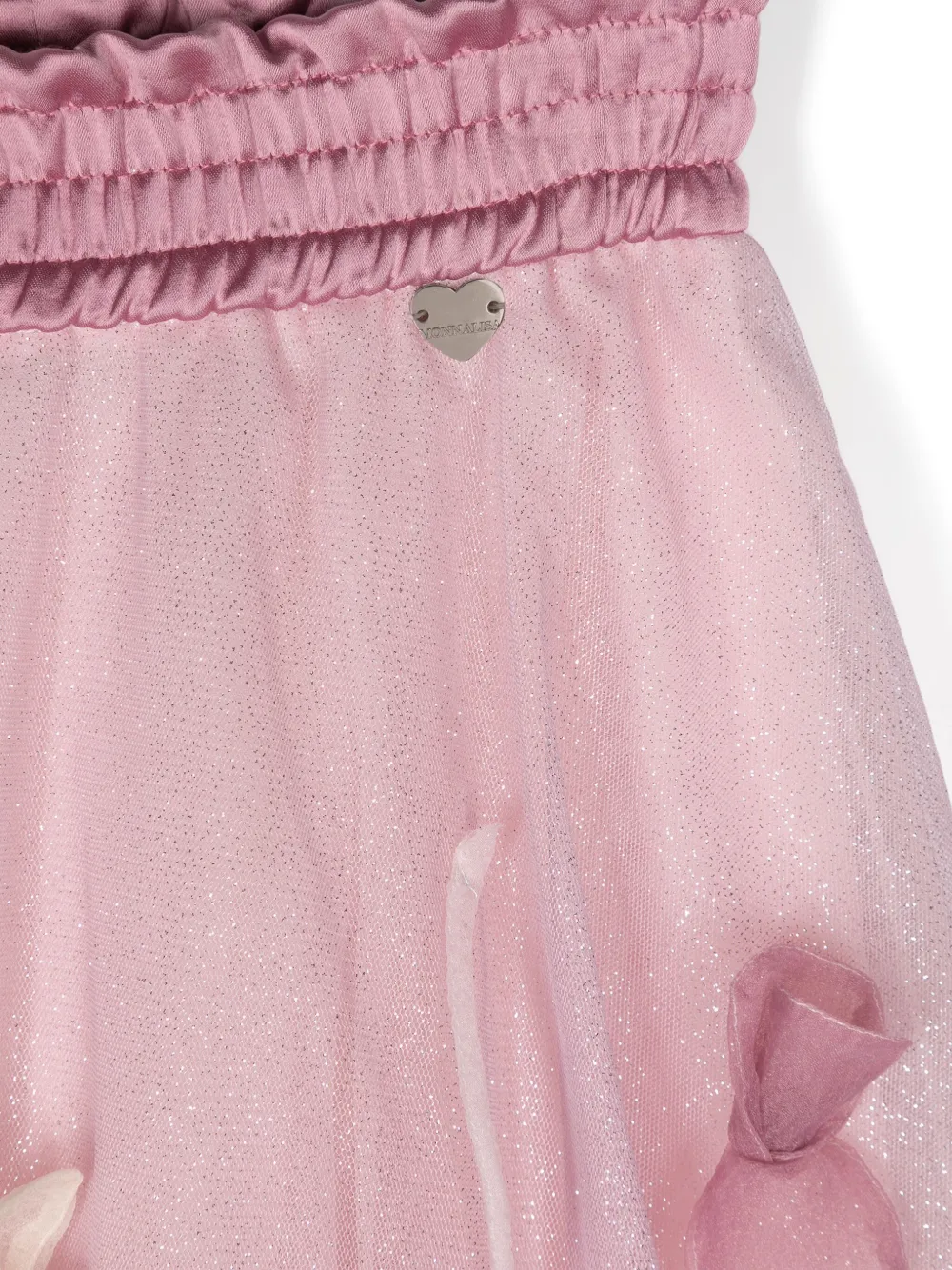 Monnalisa Tulen tutu met bloemenpatch Roze