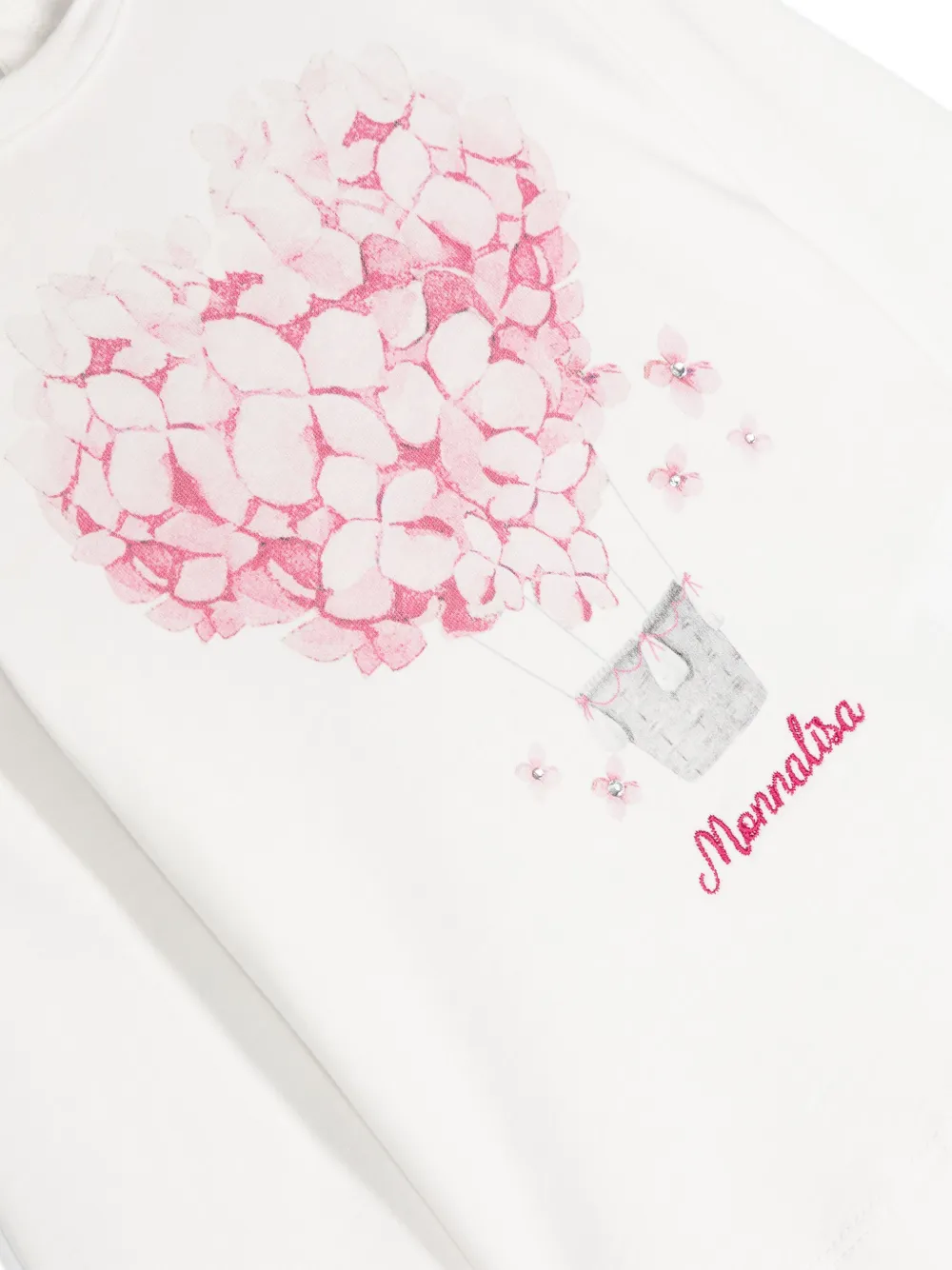 Monnalisa Katoenen T-shirt met logoprint Wit