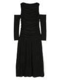 Monnalisa cold-shoulder lurex maxi dress - Black