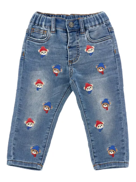 Monnalisa jeans con oso bordado