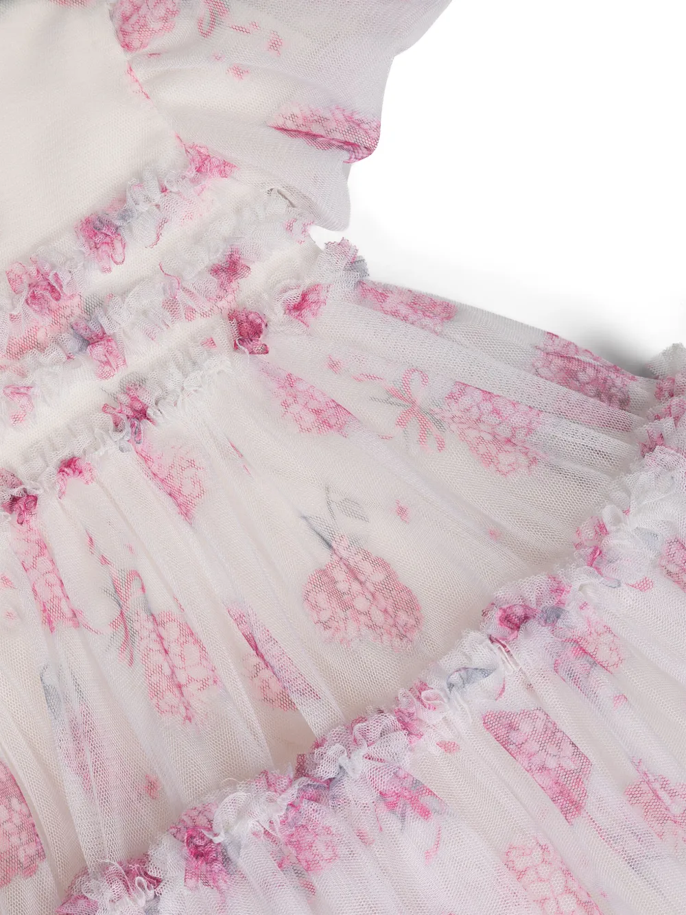 Monnalisa Jurk met bloemenprint Wit