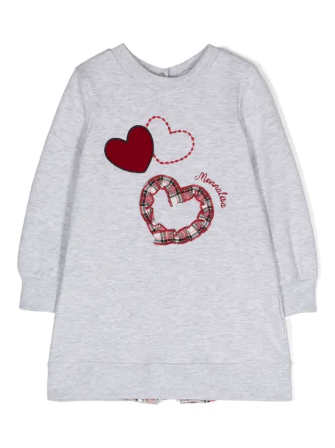Monnalisa vestido con logo bordado