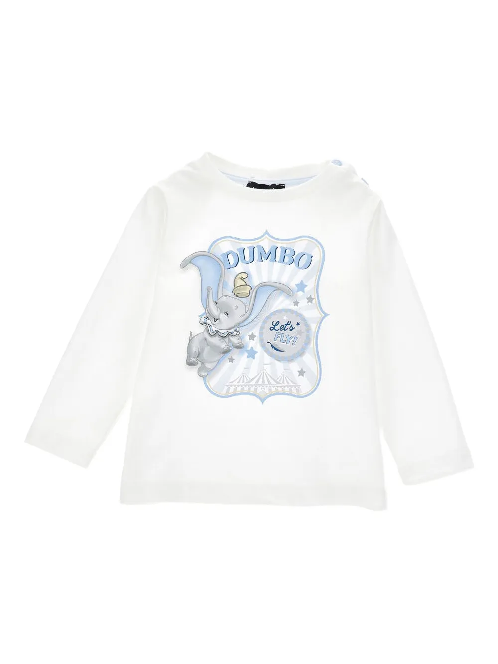 Monnalisa dumbo-print long-sleeve T-shirt | Neutrals | Image 1