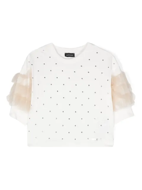 Monnalisa playera con ribete de tul