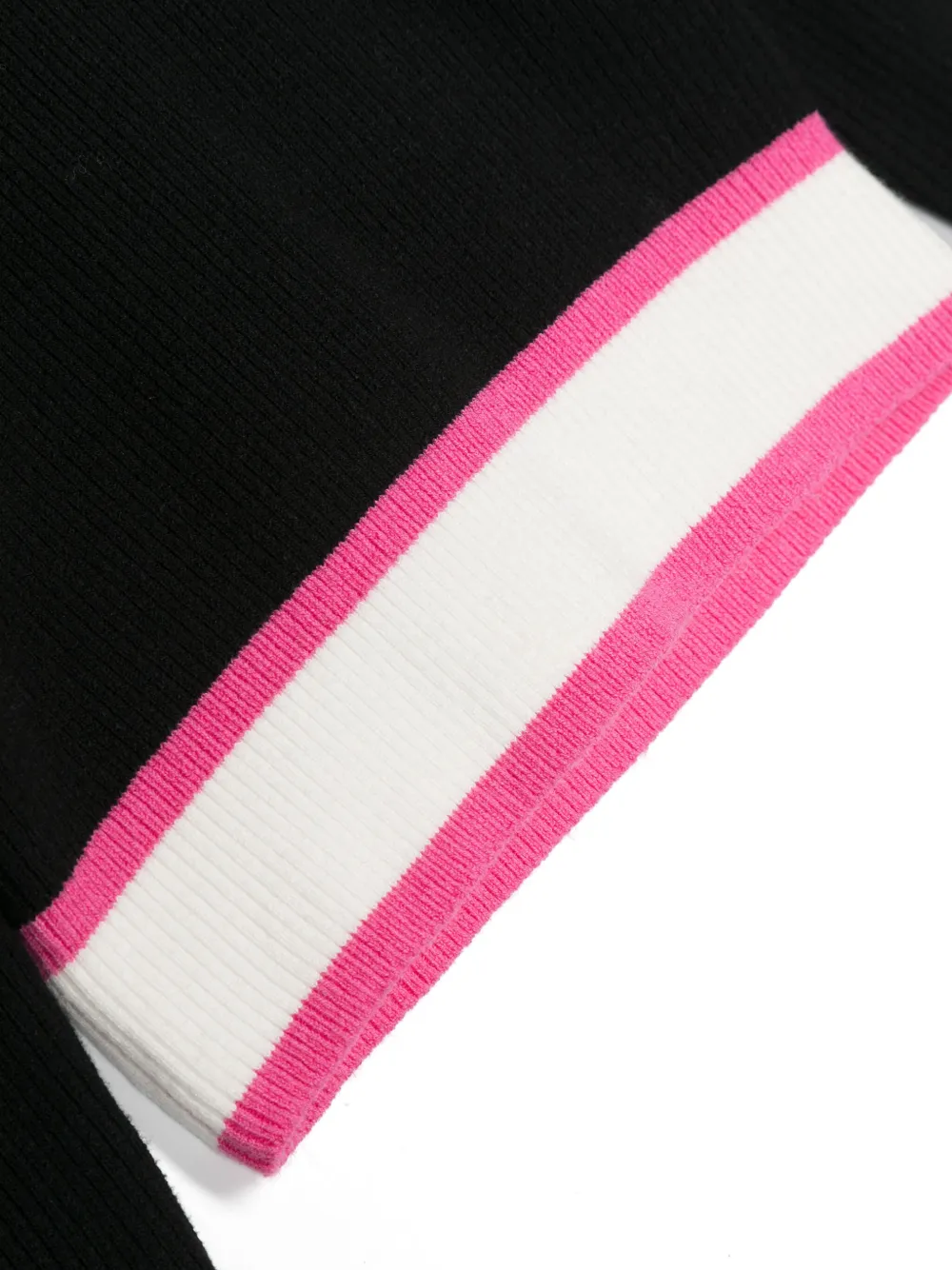 Monnalisa Ribgebreid T-shirt Zwart