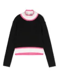 Monnalisa ribbed-knit T-shirt - Black