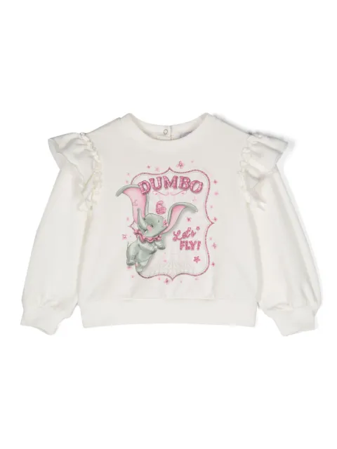 Monnalisa x Disney Dumbo ruffled sweatshirt