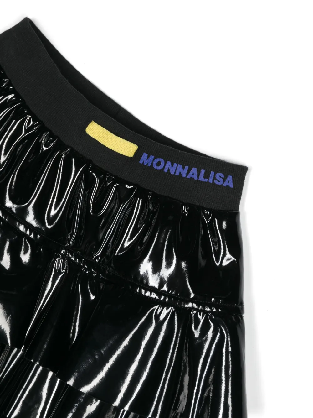 Monnalisa Gelaagde glanzende mini-rok Zwart