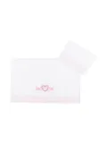 Monnalisa logo-embroidered cotton sheets (set of three) - White