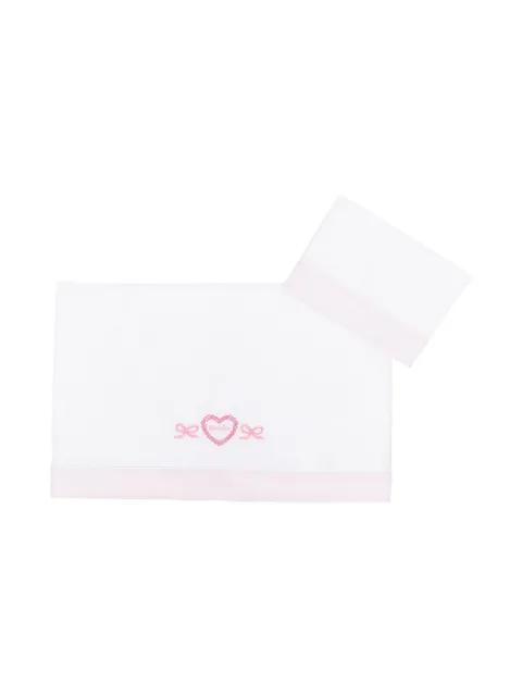 Monnalisa logo-embroidered cotton sheets (set of three)