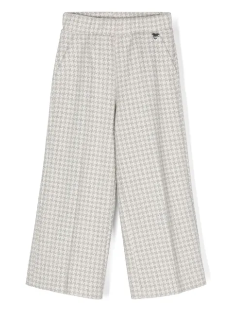 Monnalisa houndstooth straight-leg trousers 
