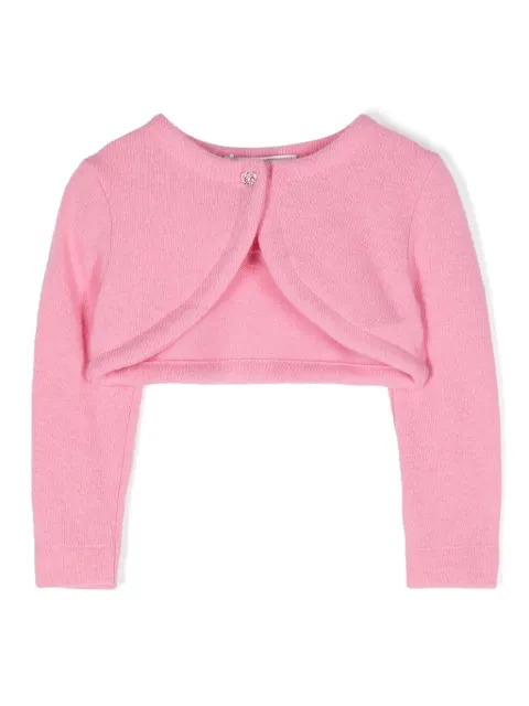 Monnalisa brushed cropped cardigan