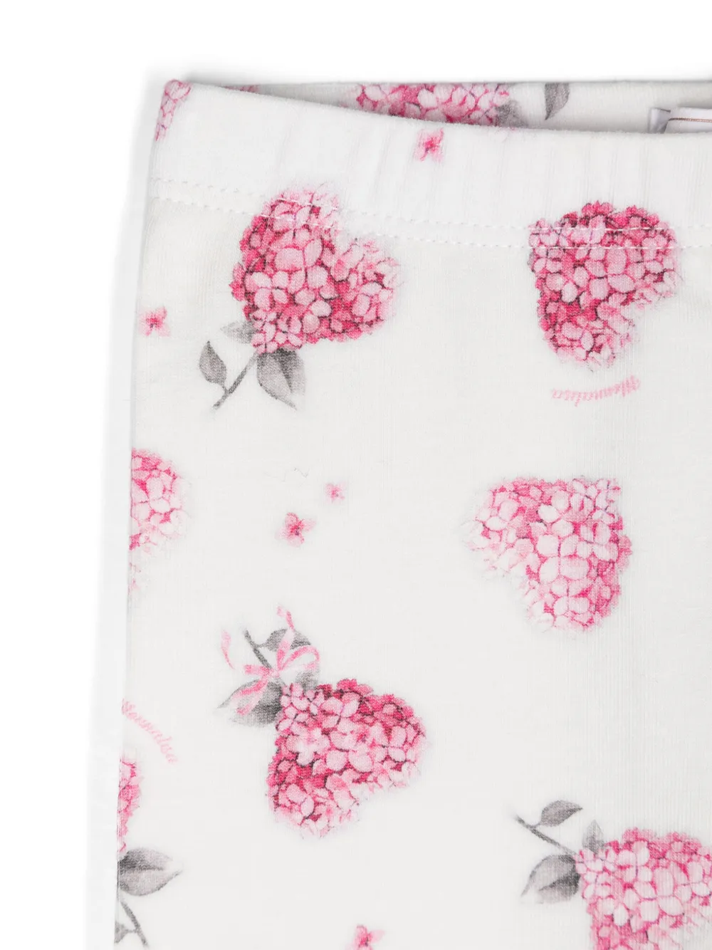 Monnalisa Jersey legging met bloemhart Wit