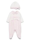Monnalisa bow-detail babygrow set - White