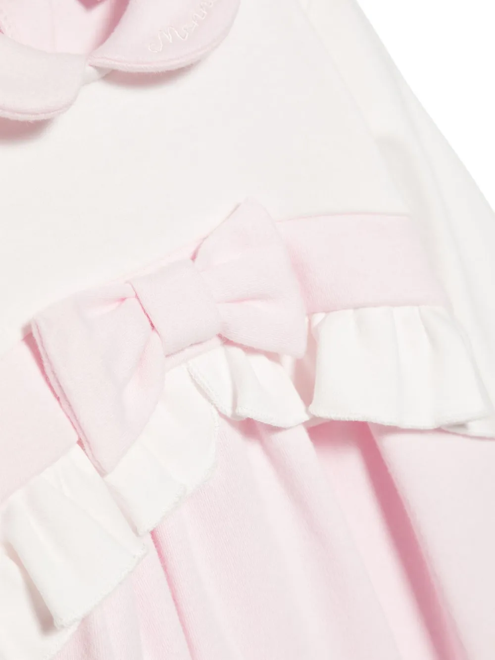 Monnalisa Romper en muts met strikdetail Wit