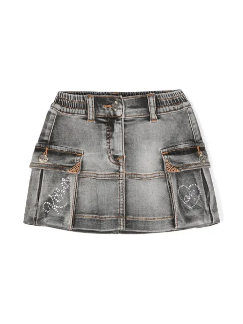 Monnalisa A-line denim miniskirt