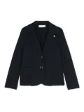 Monnalisa glittered-check single-breasted blazer - Blue