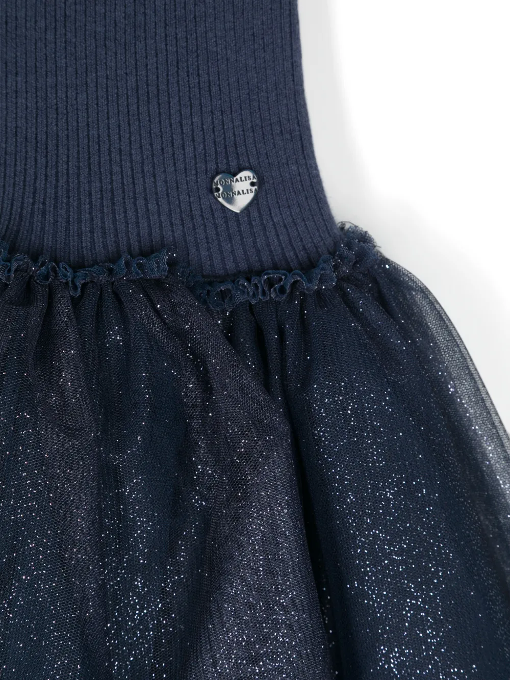 Monnalisa Jurk met glitter Blauw