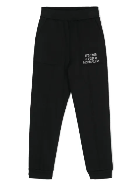 Monnalisa rhinestone-embellished track pants