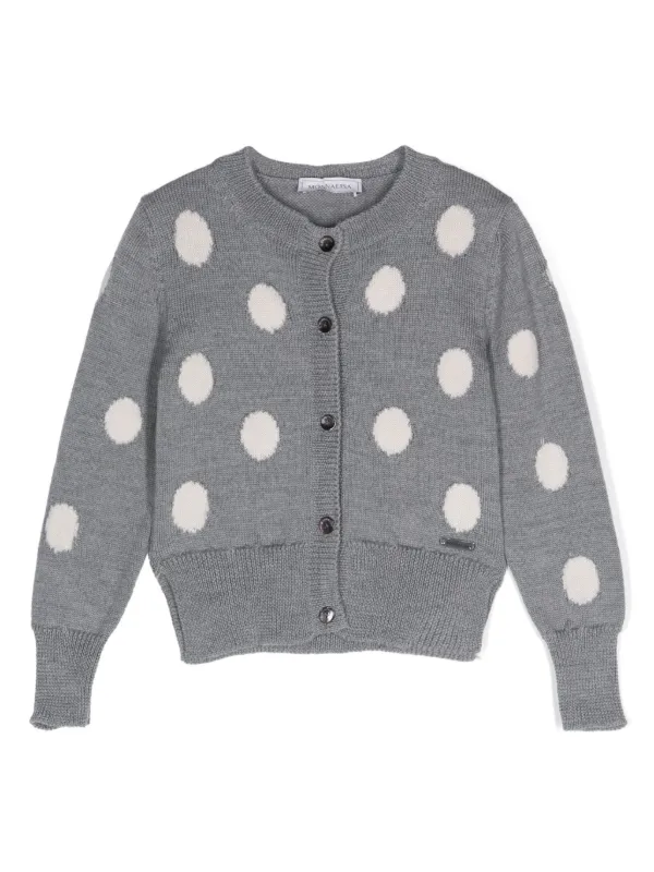 Monnalisa Cardigan a Pois | Grigio | FARFETCH IT