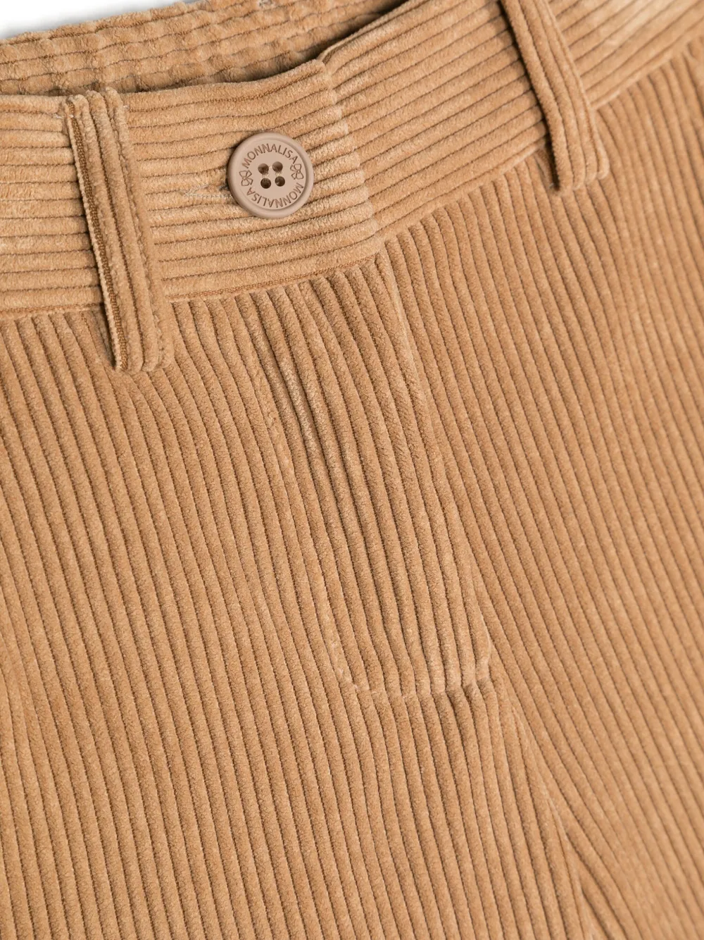 Monnalisa Ribfluwelen broek Bruin